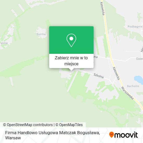 Mapa Firma Handlowo Usługowa Matczak Bogusława