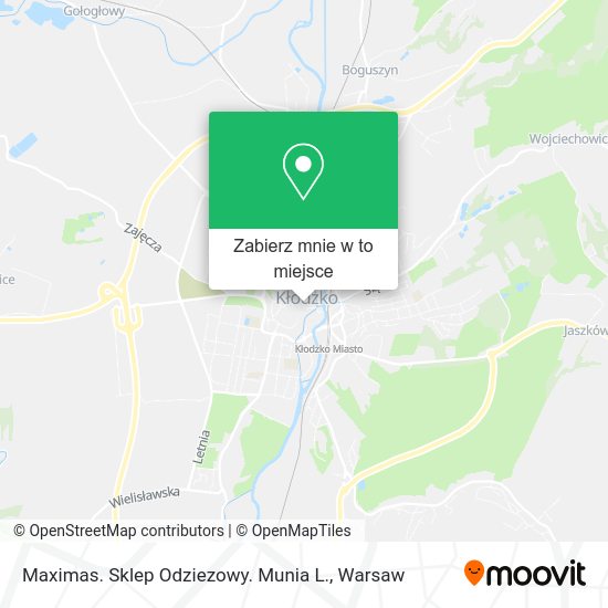 Mapa Maximas. Sklep Odziezowy. Munia L.