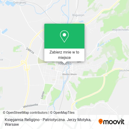 Mapa Księgarnia Religijno - Patriotyczna. Jerzy Motyka