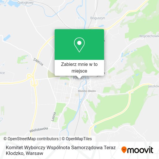 Mapa Komitet Wyborczy Wspólnota Samorządowa Teraz Kłodzko