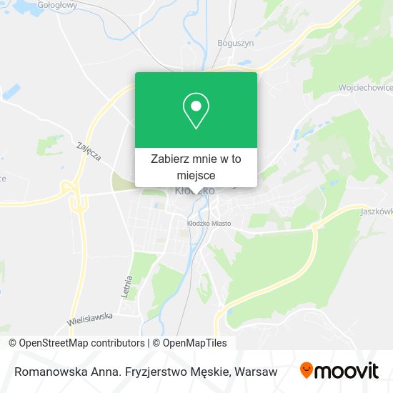 Mapa Romanowska Anna. Fryzjerstwo Męskie