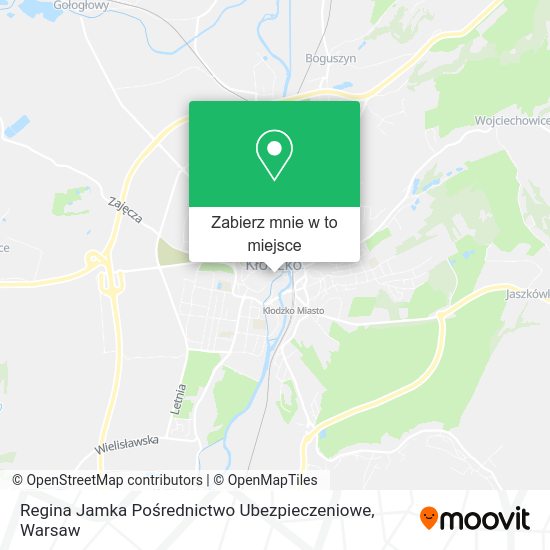 Mapa Regina Jamka Pośrednictwo Ubezpieczeniowe