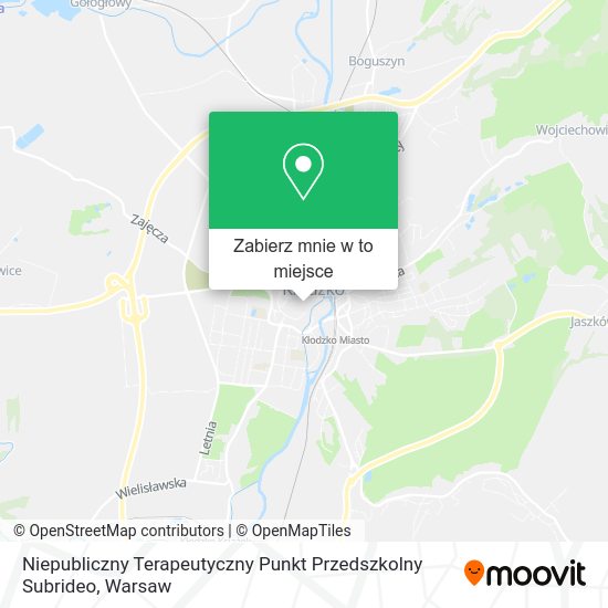 Mapa Niepubliczny Terapeutyczny Punkt Przedszkolny Subrideo