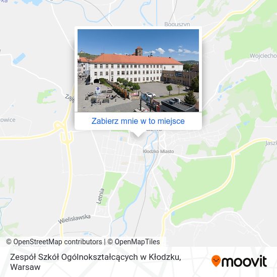 Mapa Zespół Szkół Ogólnokształcących w Kłodzku