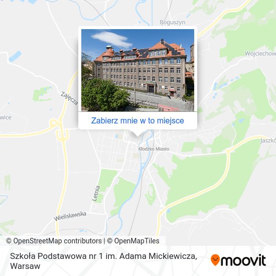 Mapa Szkoła Podstawowa nr 1 im. Adama Mickiewicza