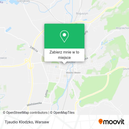 Mapa Tjaudio Klodzko