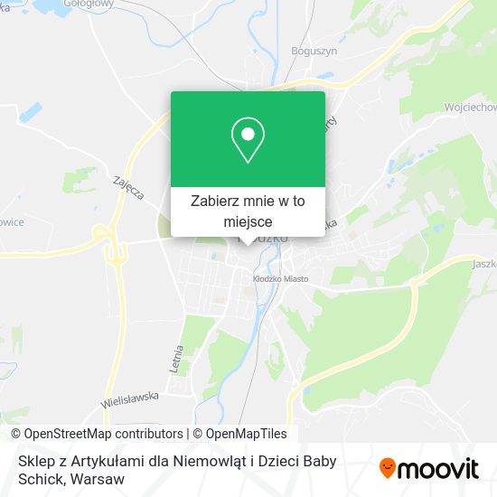 Mapa Sklep z Artykułami dla Niemowląt i Dzieci Baby Schick