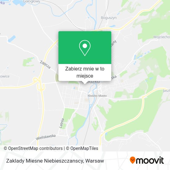 Mapa Zaklady Miesne Niebieszczanscy