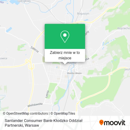 Mapa Santander Consumer Bank-Kłodzko Oddział Partnerski