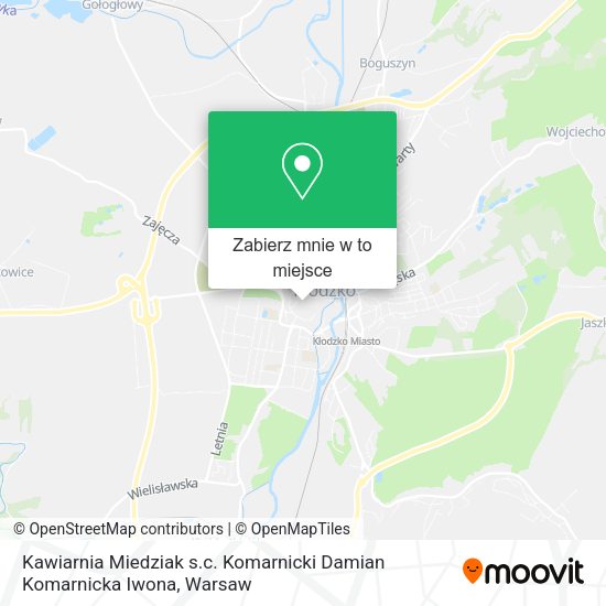 Mapa Kawiarnia Miedziak s.c. Komarnicki Damian Komarnicka Iwona