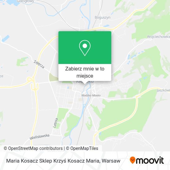 Mapa Maria Kosacz Sklep Krzyś Kosacz Maria