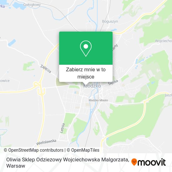 Mapa Oliwia Sklep Odziezowy Wojciechowska Malgorzata