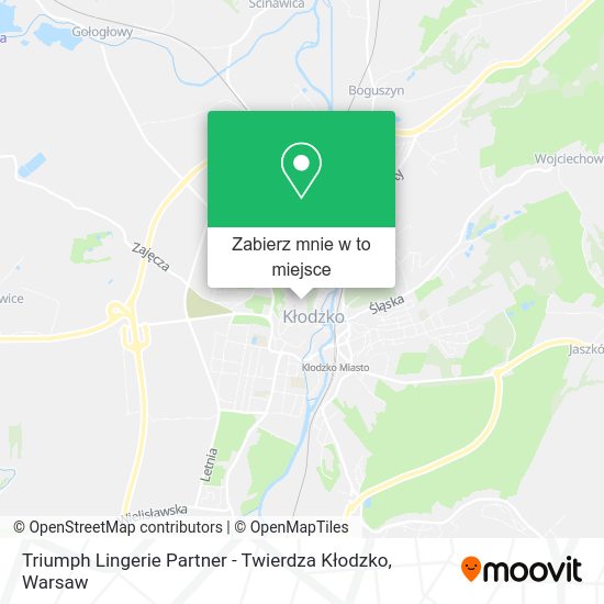 Mapa Triumph Lingerie Partner - Twierdza Kłodzko