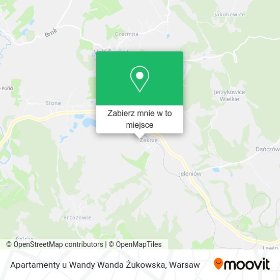 Mapa Apartamenty u Wandy Wanda Żukowska