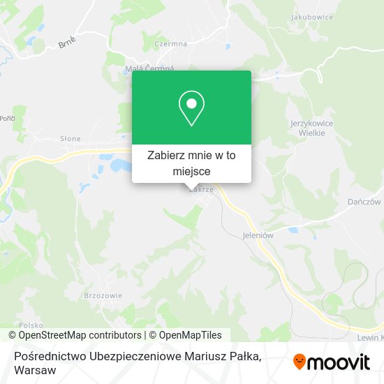 Mapa Pośrednictwo Ubezpieczeniowe Mariusz Pałka