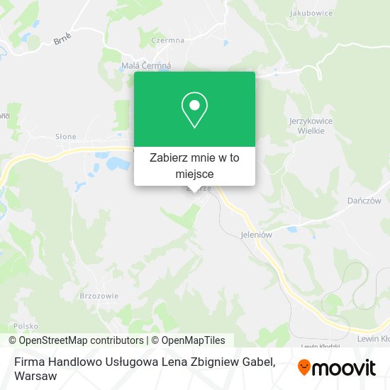 Mapa Firma Handlowo Usługowa Lena Zbigniew Gabel