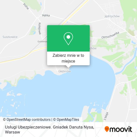 Mapa Usługi Ubezpieczeniowe. Gniadek Danuta Nysa