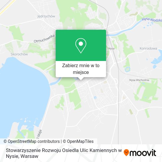 Mapa Stowarzyszenie Rozwoju Osiedla Ulic Kamiennych w Nysie