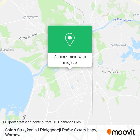 Mapa Salon Strzyżenia i Pielęgnacji Psów Cztery Łapy