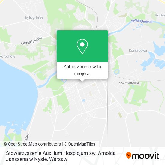 Mapa Stowarzyszenie Auxilium Hospicjum św. Arnolda Janssena w Nysie