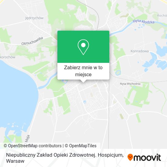 Mapa Niepubliczny Zakład Opieki Zdrowotnej. Hospicjum