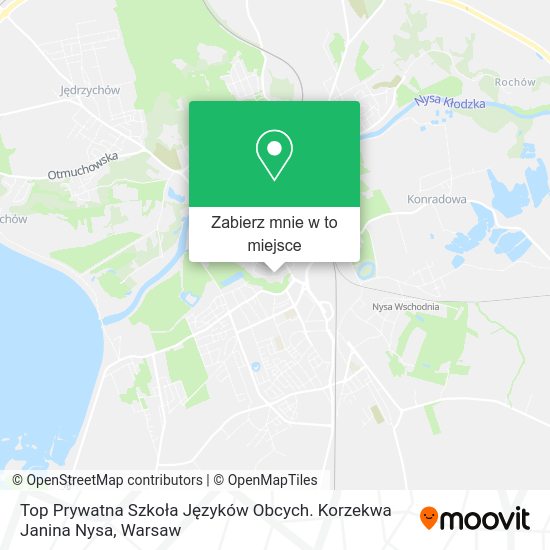 Mapa Top Prywatna Szkoła Języków Obcych. Korzekwa Janina Nysa