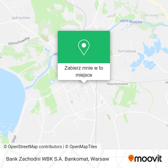 Mapa Bank Zachodni WBK S.A. Bankomat