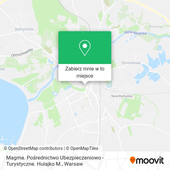 Mapa Magma. Pośrednictwo Ubezpieczeniowo - Turystyczne. Hulajko M.