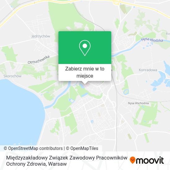 Mapa Międzyzakładowy Związek Zawodowy Pracowników Ochrony Zdrowia