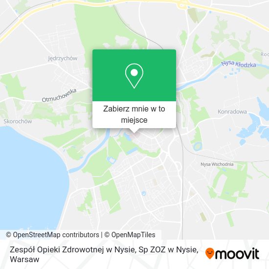 Mapa Zespół Opieki Zdrowotnej w Nysie, Sp ZOZ w Nysie