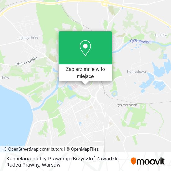 Mapa Kancelaria Radcy Prawnego Krzysztof Zawadzki Radca Prawny