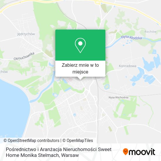 Mapa Pośrednictwo i Aranżacja Nieruchomości Sweet Home Monika Stelmach