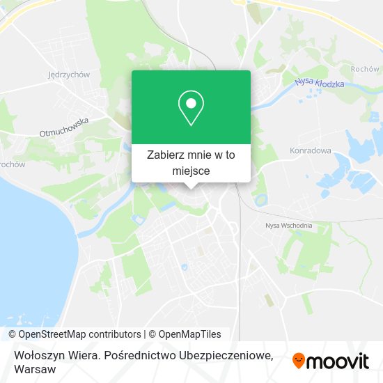 Mapa Wołoszyn Wiera. Pośrednictwo Ubezpieczeniowe