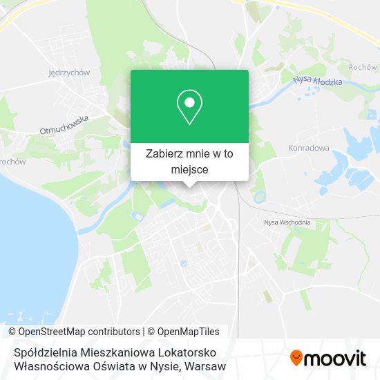 Mapa Spółdzielnia Mieszkaniowa Lokatorsko Własnościowa Oświata w Nysie