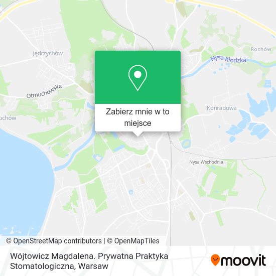 Mapa Wójtowicz Magdalena. Prywatna Praktyka Stomatologiczna