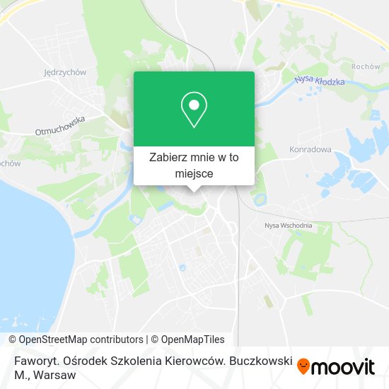 Mapa Faworyt. Ośrodek Szkolenia Kierowców. Buczkowski M.