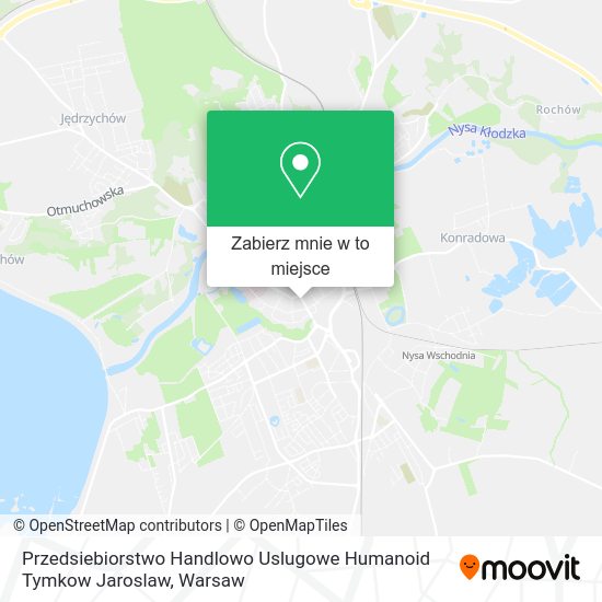 Mapa Przedsiebiorstwo Handlowo Uslugowe Humanoid Tymkow Jaroslaw