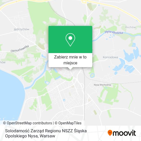 Mapa Solodarność Zarząd Regionu NSZZ Śląska Opolskiego Nysa