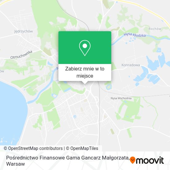 Mapa Pośrednictwo Finansowe Gama Gancarz Małgorzata