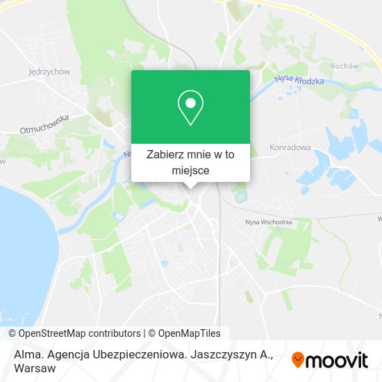 Mapa Alma. Agencja Ubezpieczeniowa. Jaszczyszyn A.