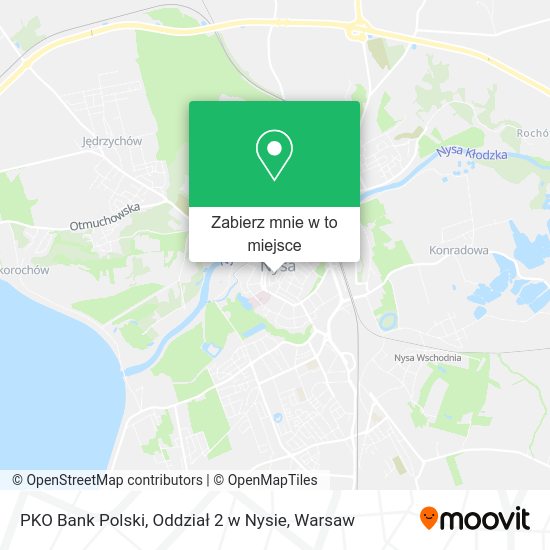 Mapa PKO Bank Polski, Oddział 2 w Nysie