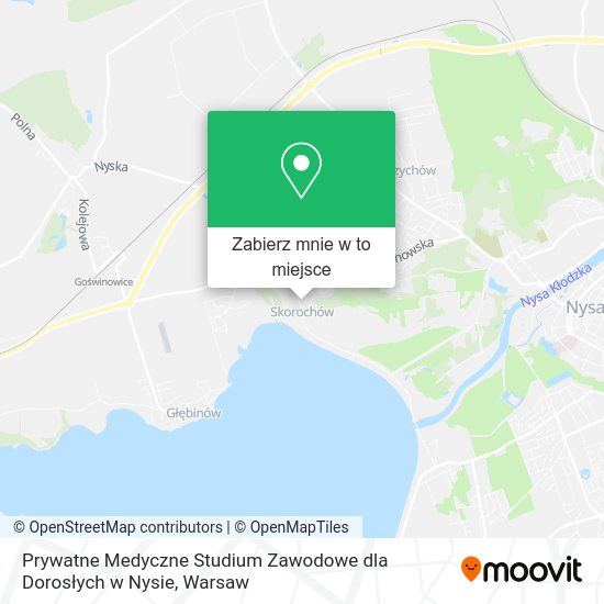 Mapa Prywatne Medyczne Studium Zawodowe dla Dorosłych w Nysie