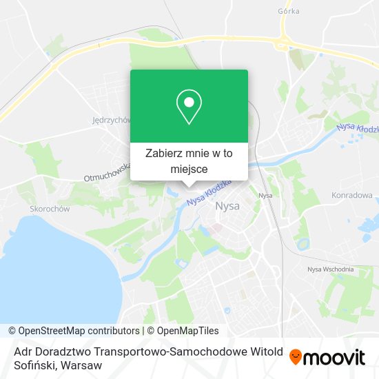 Mapa Adr Doradztwo Transportowo-Samochodowe Witold Sofiński