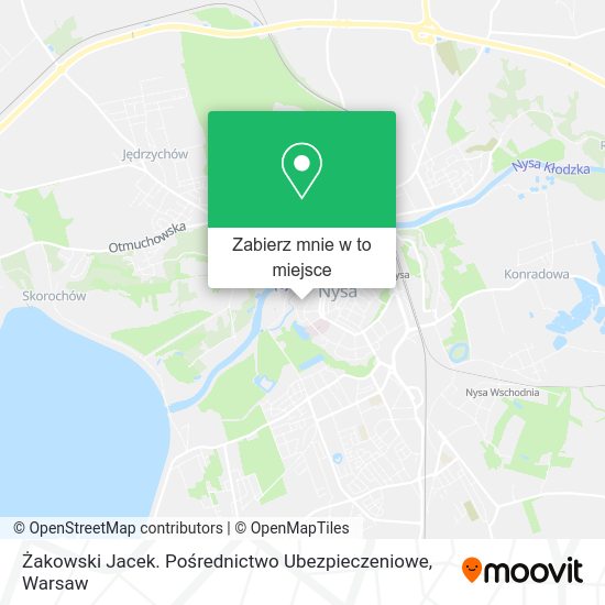 Mapa Żakowski Jacek. Pośrednictwo Ubezpieczeniowe