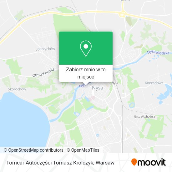 Mapa Tomcar Autoczęści Tomasz Królczyk