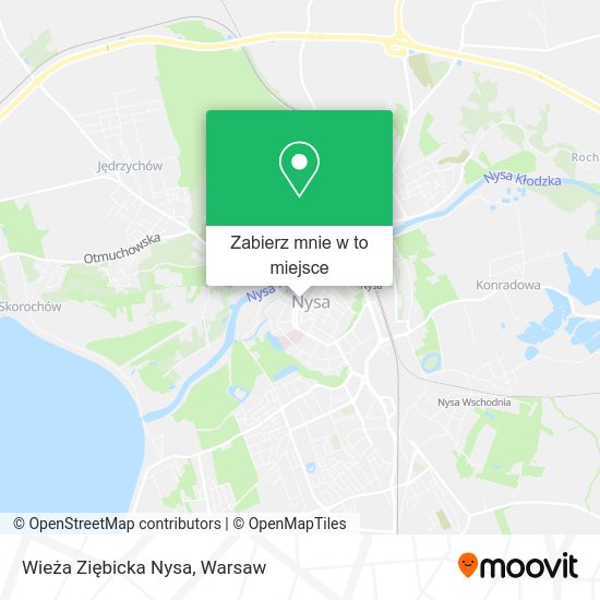 Mapa Wieża Ziębicka Nysa