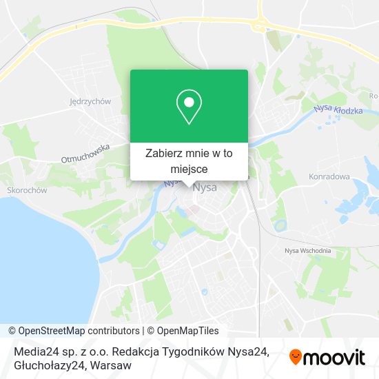 Mapa Media24 sp. z o.o. Redakcja Tygodników Nysa24, Głuchołazy24