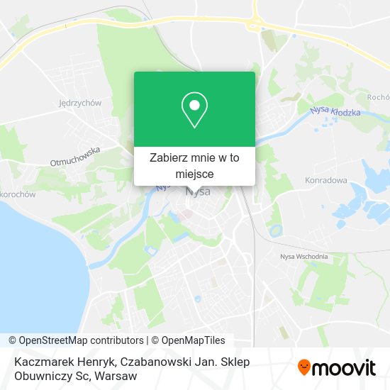 Mapa Kaczmarek Henryk, Czabanowski Jan. Sklep Obuwniczy Sc