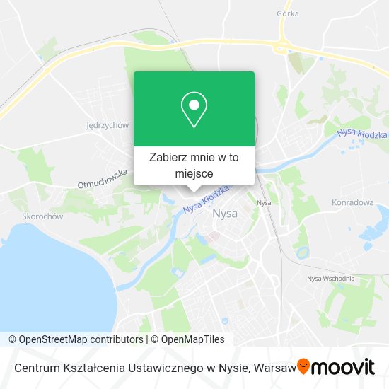 Mapa Centrum Kształcenia Ustawicznego w Nysie