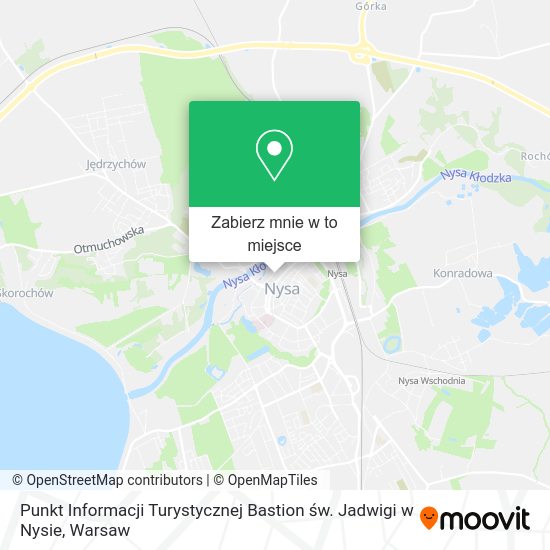 Mapa Punkt Informacji Turystycznej Bastion św. Jadwigi w Nysie